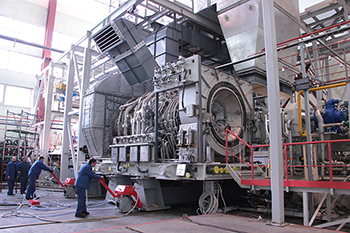 Test bed for gas turbines