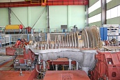 Проточная часть паровой турбины К-25-3,0 с ротором