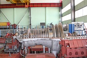 Проточная часть паровой турбины К-25-3,0 с ротором
