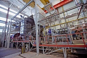 Испытательный стенд газовых турбина на производственной площадке 