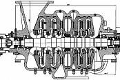Longitudinal section of K270-61-1compressor