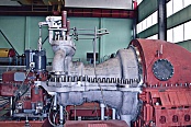Паровая турбина К-25-3,0 на испытательном стенде производственной
