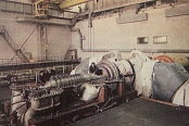 Подготовка турбины ГТК-10-4 к испытаниям на заводском стенде. 1970-е гг. 